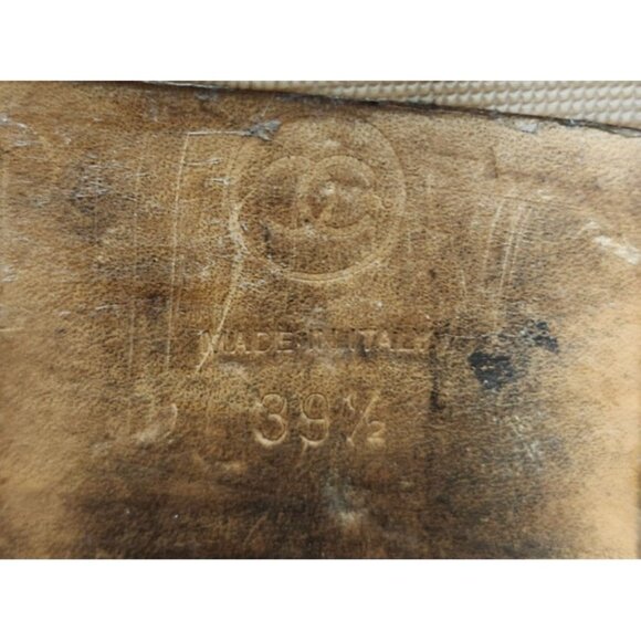 Chanel Chain CC Gladiator Sandals Black Size 39.5 $1025 - Picture 10 of 12